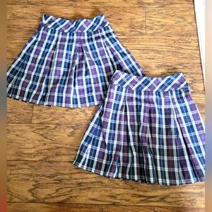 Bundle Of 2 Becky Thatcher Girls Plaid Uniform‎ Skirts